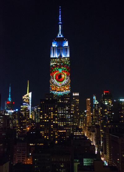 The Empire State Building played host to an epic video display designed to draw attention to the plight of endangered animals.