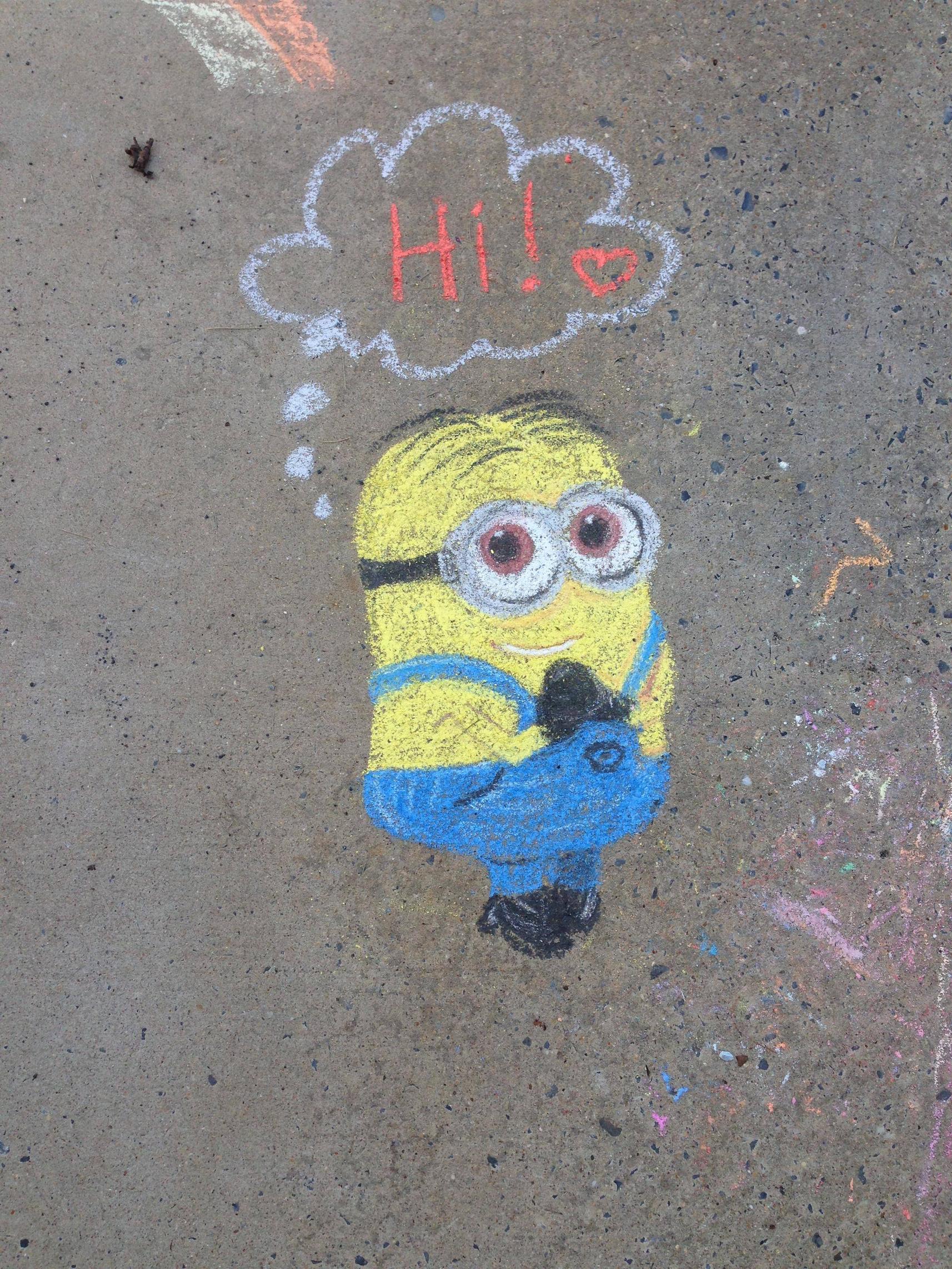 Talented Girl Shows Off Her Awesome Chalk Art!