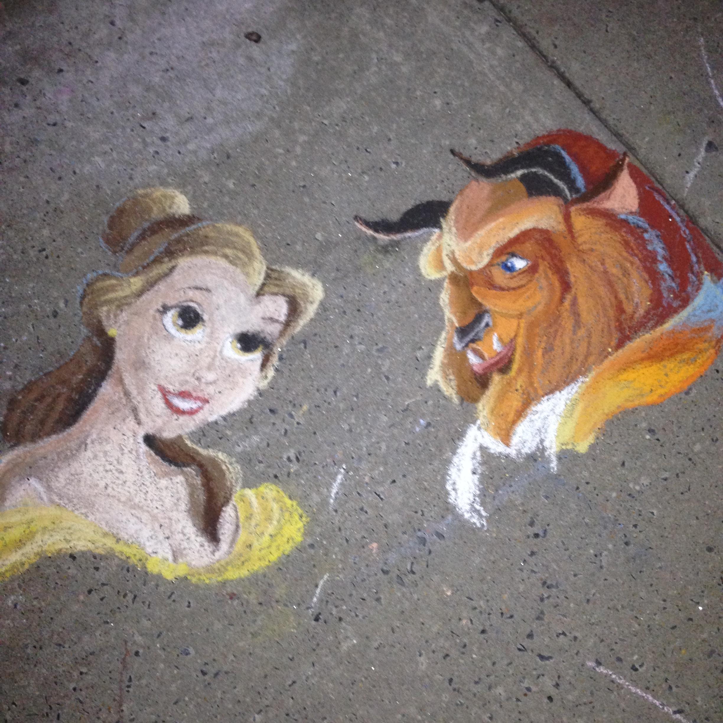 Talented Girl Shows Off Her Awesome Chalk Art!