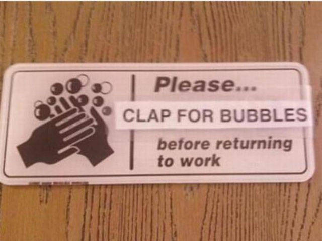 please clap for bubbles - Please... Clap For Bubbles before returning to work