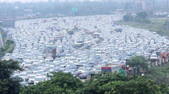 random gurgaon traffic