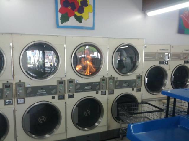 random laundromat fire