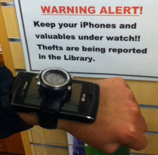 people who followed the instructions - Warning Alert! Keep your iPhones and valuables under watch!! Thefts are being reported in the Library.