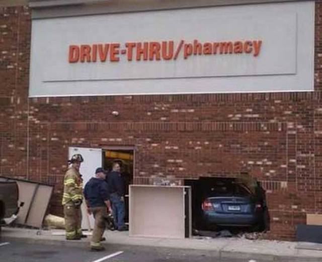people taking signs literally - DriveThrupharmacy