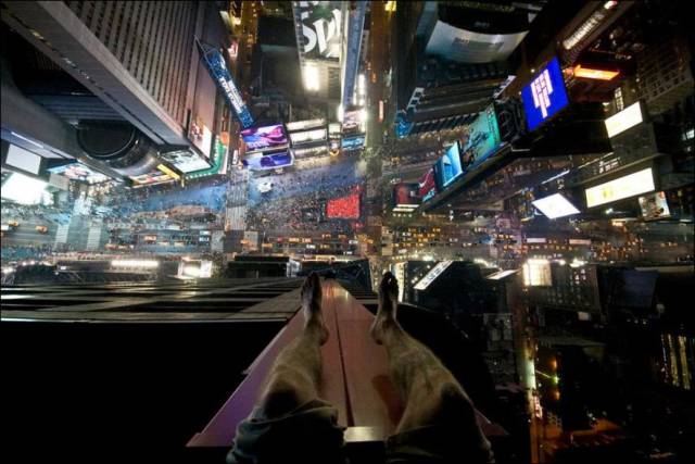 view from above above time square