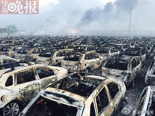 Cars Near The Tianjin Blast Site
