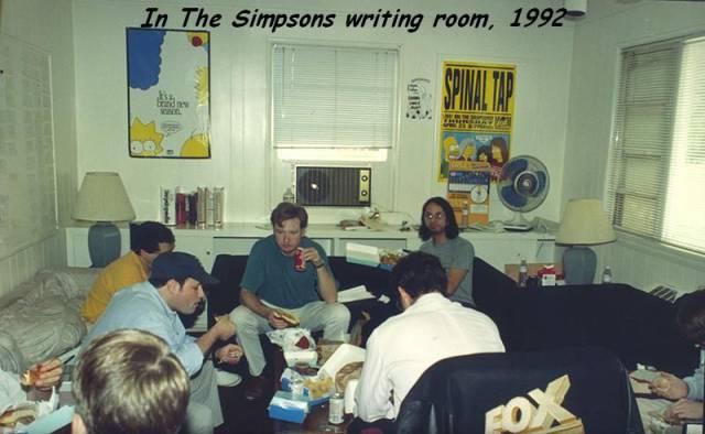 random simpsons writing room - In The Simpsons writing room, 1992