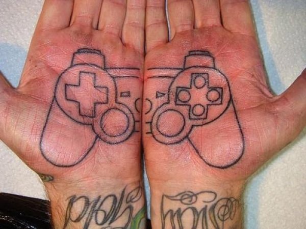 video game controller tattoos