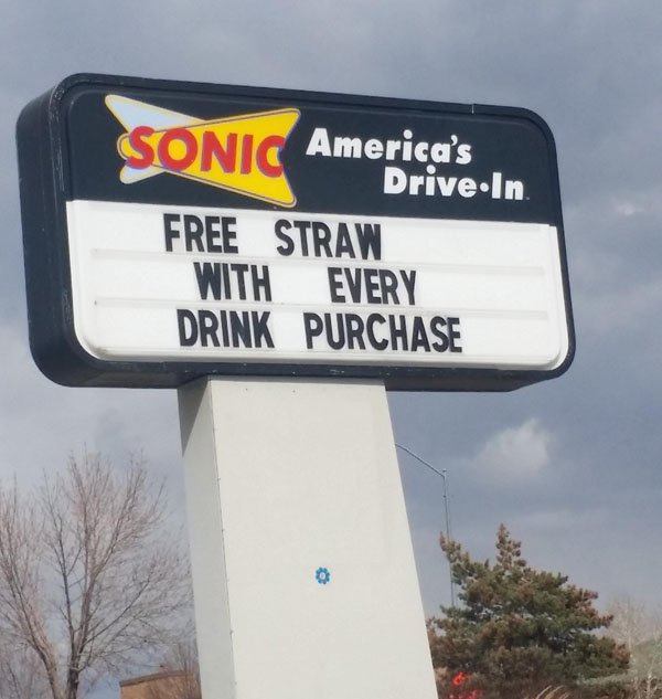 sonic drive-in - Son America's DriveIn Free Straw With Every Drink Purchase