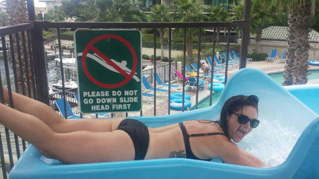 leisure - Please Do Not Go Down Slide Head First