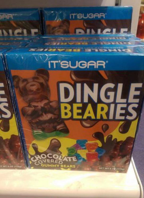 funniest food brand names - Bar It'Sugar It'Sugar Dingle Bearies Choco Overed C Gummy Bears To