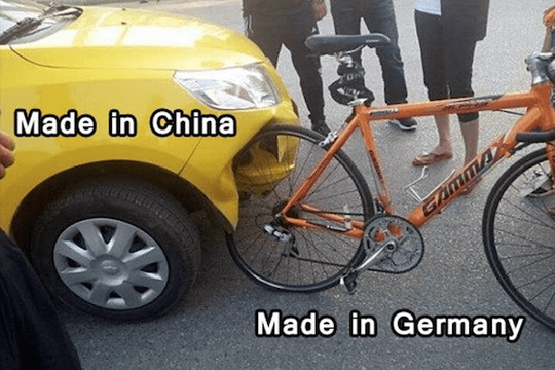 bad driver car fail - Made in China Made in Germany