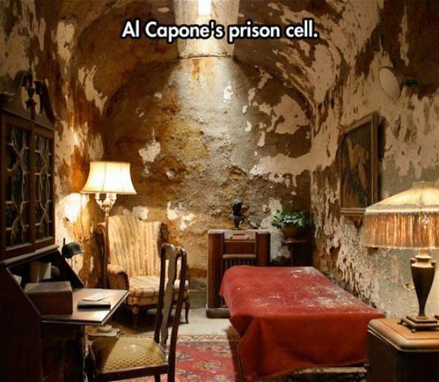 random eastern state penitentiary - Al Capone's prison cell.