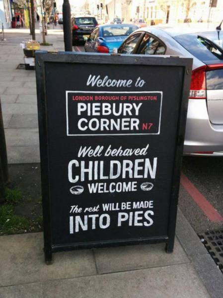 random car - Welcome to London Borough Of Pislington Piebury Corner N7 Well behaved Children Welcome The rest Will Be Made Into Pies