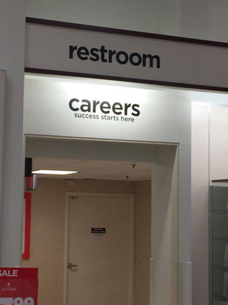 door - restroom careers success starts here Sale
