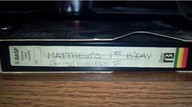 ghostbusters 2 vhs birthday - Basf chrome video cassette Mattheu'S 1ST B'Day Ghostbusters #