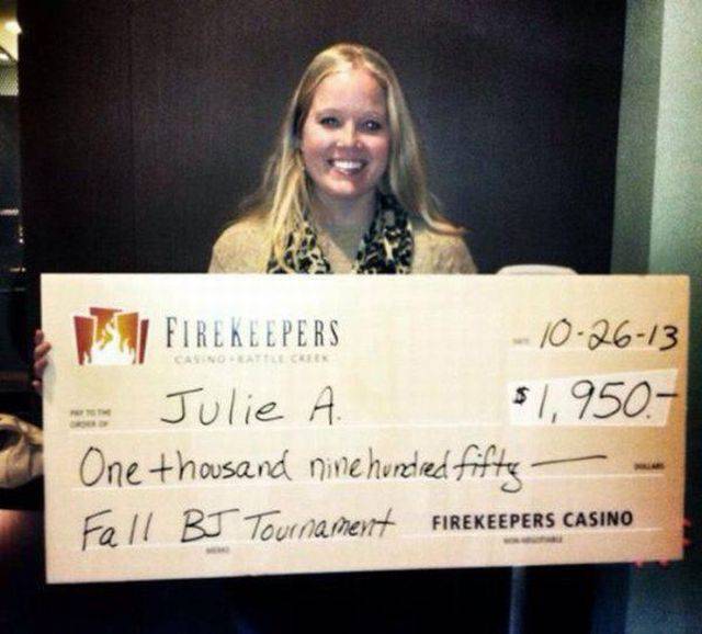 bj tournament - Fire Keepers 102613 Julie A. $1,950 One thousand nine hundred fifty Fall Bj Tournament Firekeepers Casino