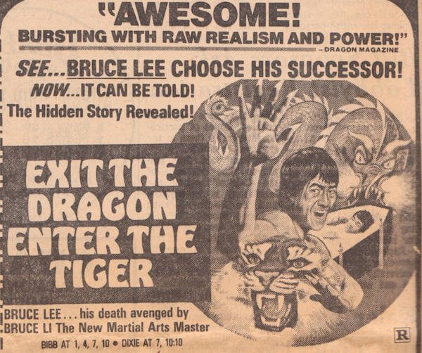 newspaper - Dragon Magazine "Awesome! Bursting With Raw Realism And Power!" See...Bruce Lee Choose His Successor! Now...It Can Be Told! The Hidden Story Revealed! Exit The E Dragon Eenter The Tiger Bruce Lee... his death avenged by Bruce Li The New Martia