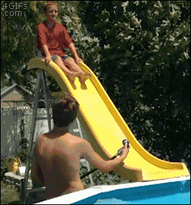stuck in a water slide gif - 4 GIFs .com