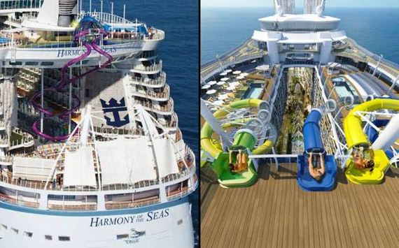 cruise ship with slides - Harmony Seas