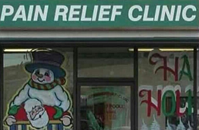 frosty doing to santa - Pain Relief Clinic