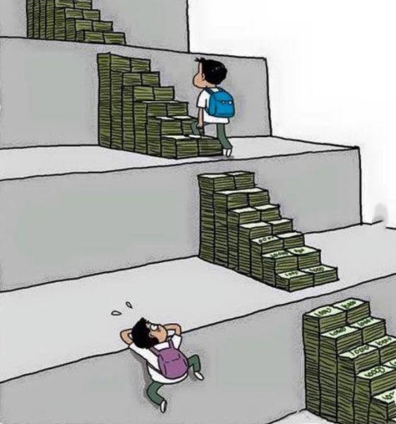education money stairs