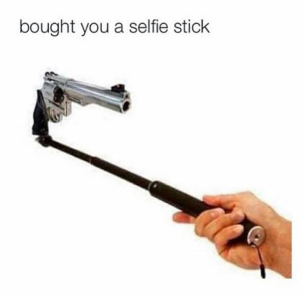 selfie gun - bought you a selfie stick