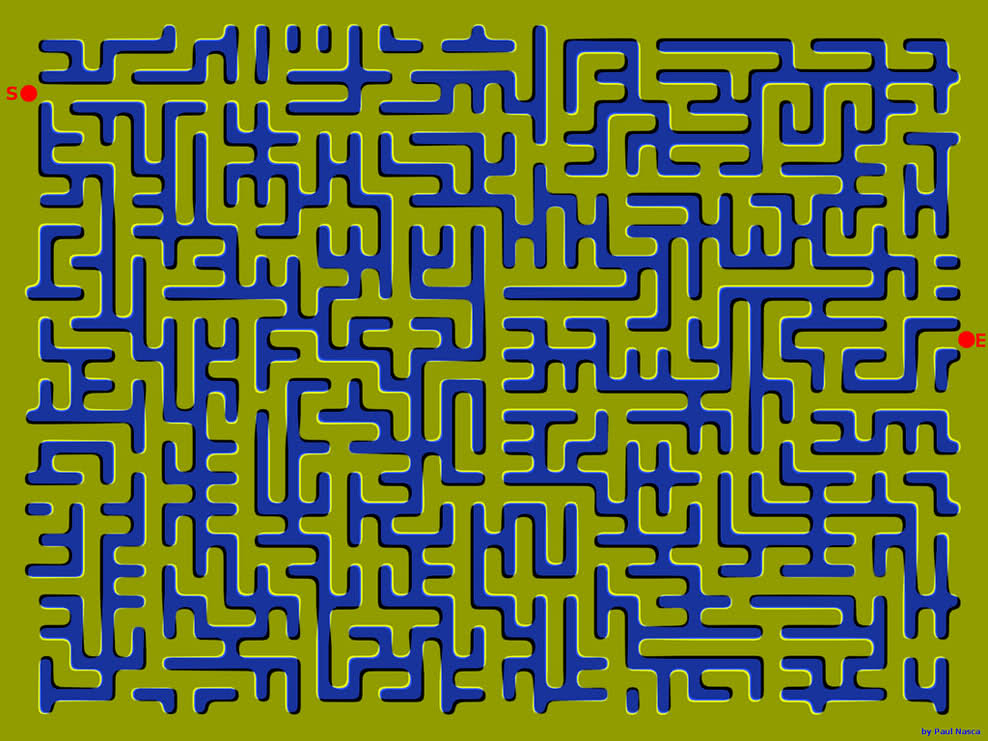 optical illusion labyrinth - by Paul Nasca