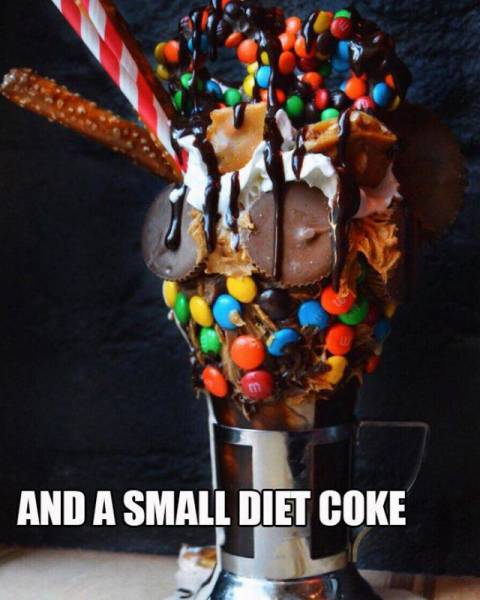 black tap milkshakes - And A Small Diet Coke