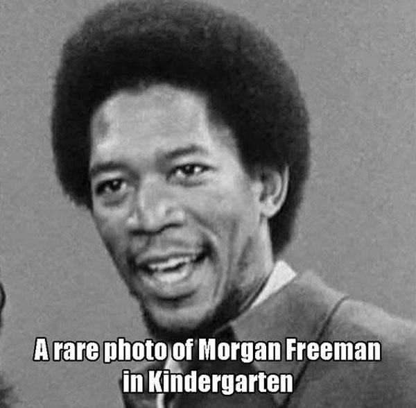 morgan freeman child - A rare photo of Morgan Freeman in Kindergarten