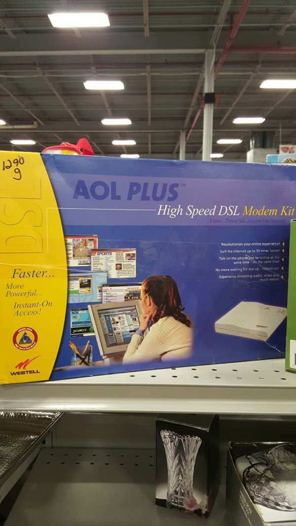 display device - au Aol Plus High Speed Dsl Modem Kit Fuster Powerful... .On A S Revolutionize your online experience! Surf the Internet up to 50 times faster Talk on the phone and be online at the same time on the same linel No more waiting for dial up I