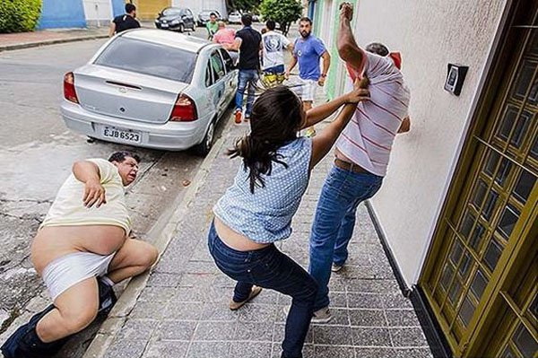 street brawl renaissance painting