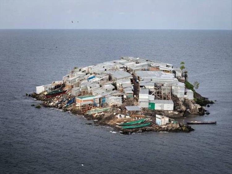 floating pile of trash in ocean