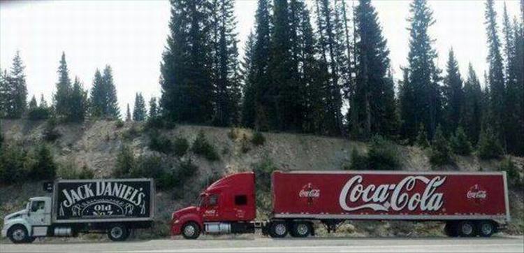 coca cola jack daniels truck