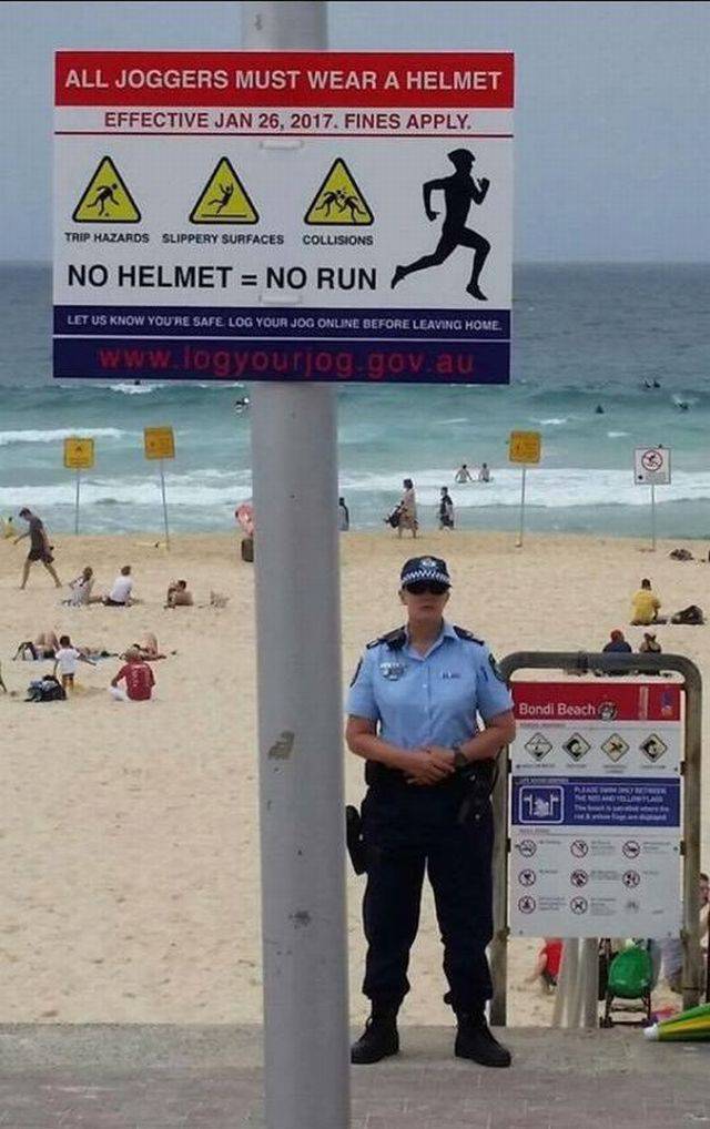 cool bondi beach - All Joggers Must Wear A Helmet Effective . Fines Apply. Trip Hazards Slippery Surfaces Collisions No Helmet No Run Let Us Know You'Re Safe Log Your Jog Online Before Leaving Houe. Bondi Beach
