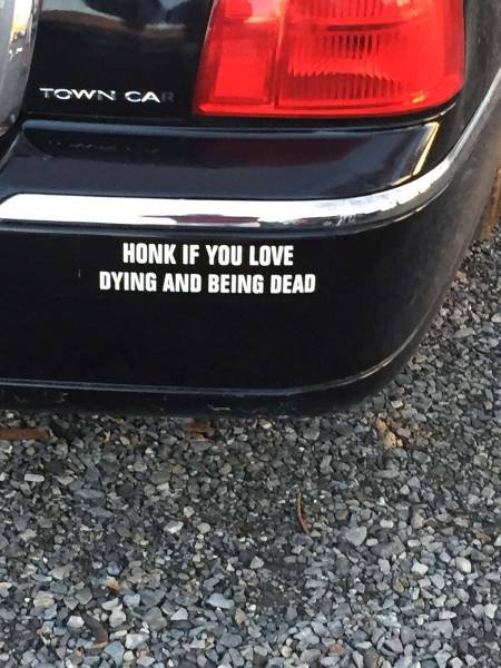 bumper - Town Car Honk If You Love Dying And Being Dead