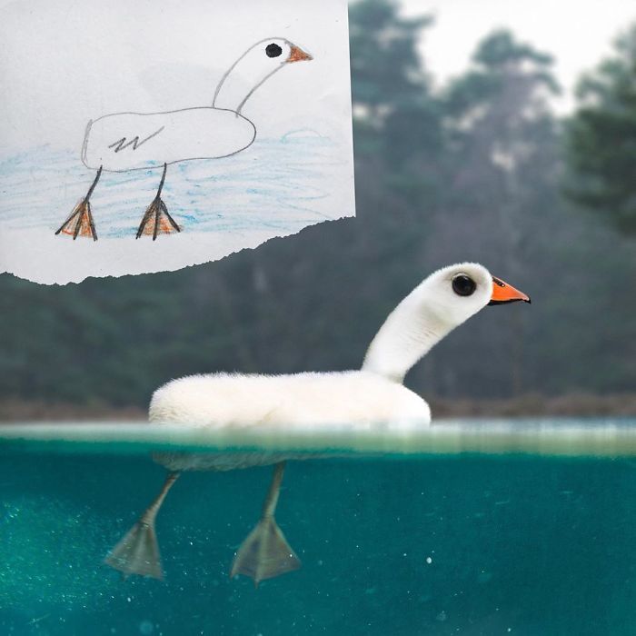 children's drawing in real life -