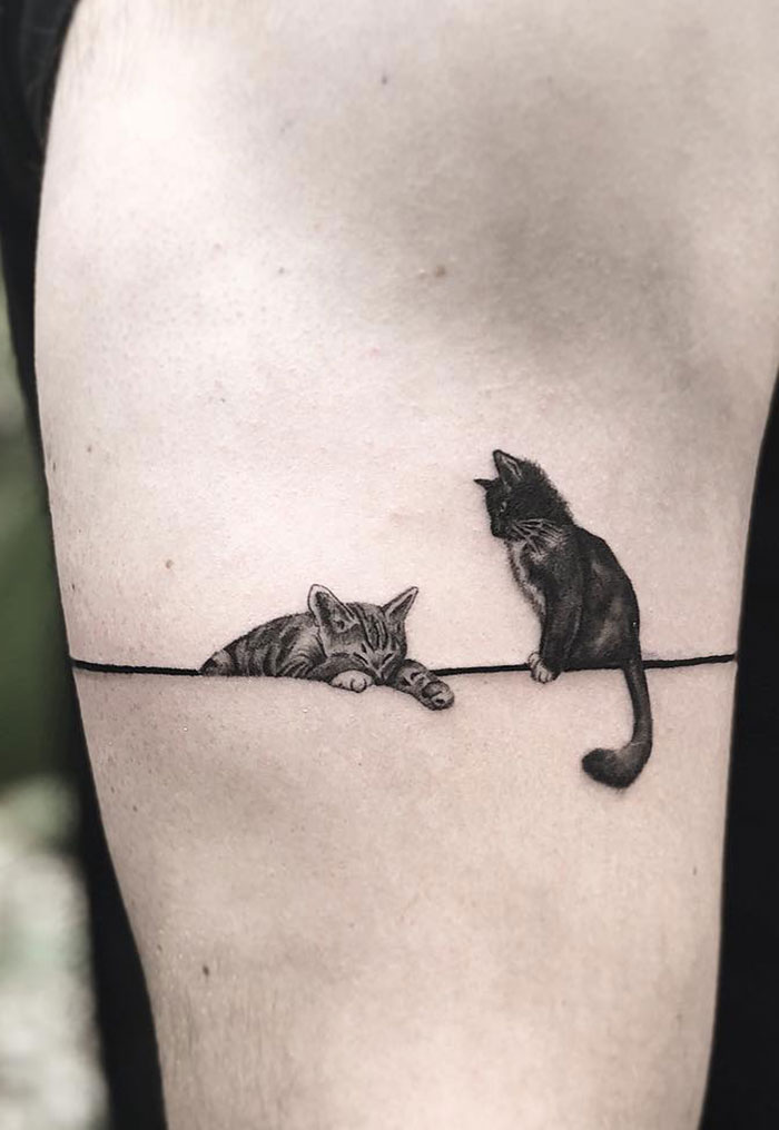 30 Cool Cat Tattoos Every Cat Owner Would Be Jealous Of