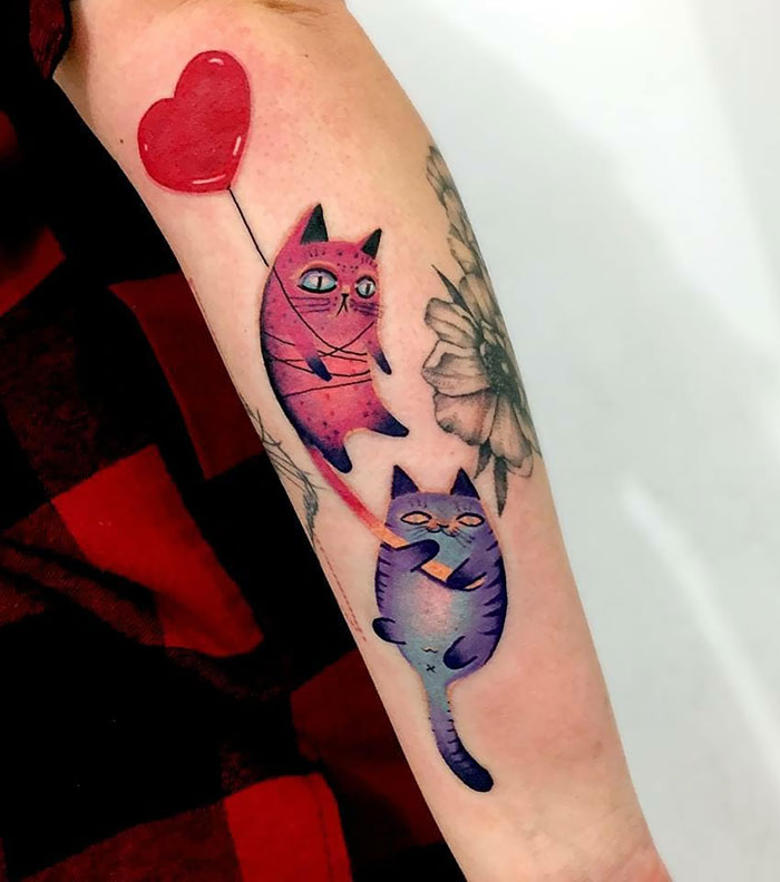 30 Cool Cat Tattoos Every Cat Owner Would Be Jealous Of