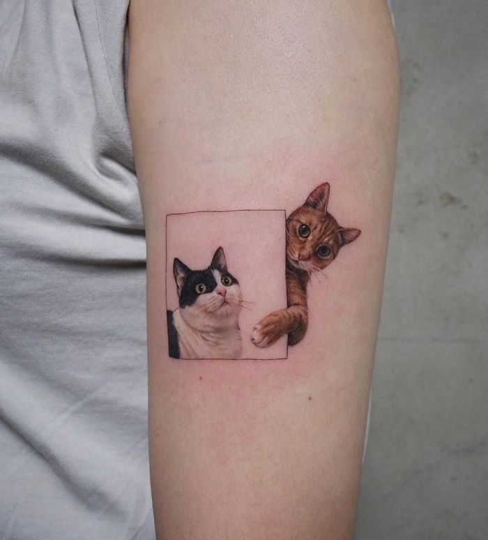 30 Cool Cat Tattoos Every Cat Owner Would Be Jealous Of