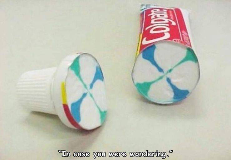 inside toothpaste tube - in case you were wondering
