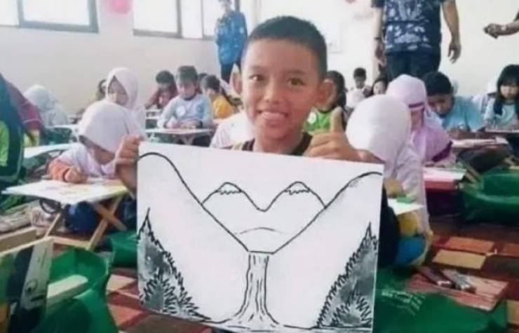 kid who accidentally drew a naked woman