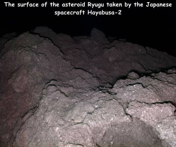 ryugu color - The surface of the asteroid Ryugu taken by the Japanese spacecraft Hayabusa2