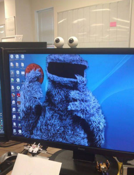 cookie monster desktop wallpaper eyes