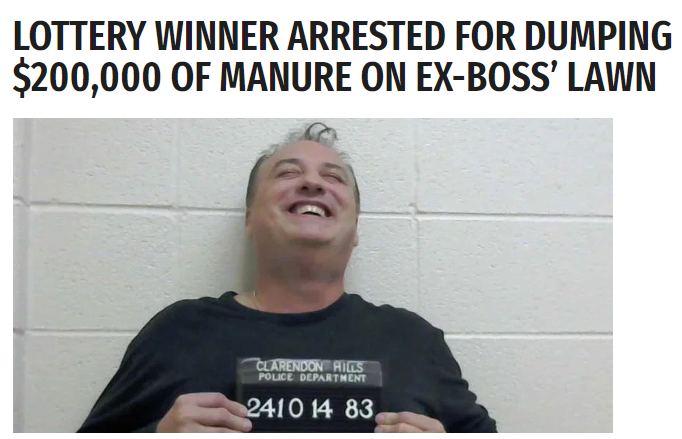 facial expression - Lottery Winner Arrested For Dumping $200,000 Of Manure On ExBoss' Lawn Clarendon Hills Police Department 2410 14 83