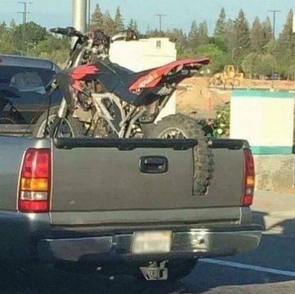 dirt bike on truck