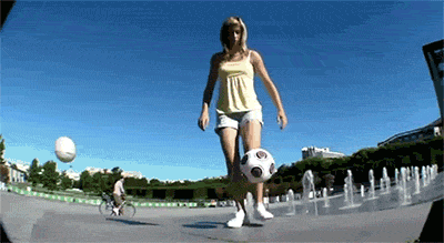 girl soccer tricks gif