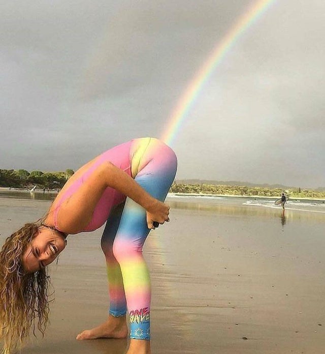random pics - taste the rainbow girl