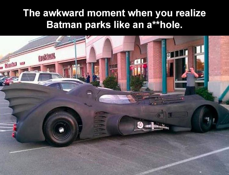race car - The awkward moment when you realize Batman parks an ahole.
