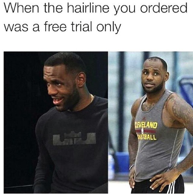 black twitter imgur - When the hairline you ordered was a free trial only Leveland Wball